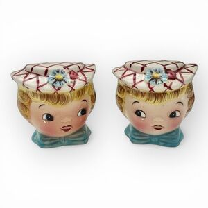 Vintage Lefton Miss Dainty Salt & Pepper Shakers Kitschy